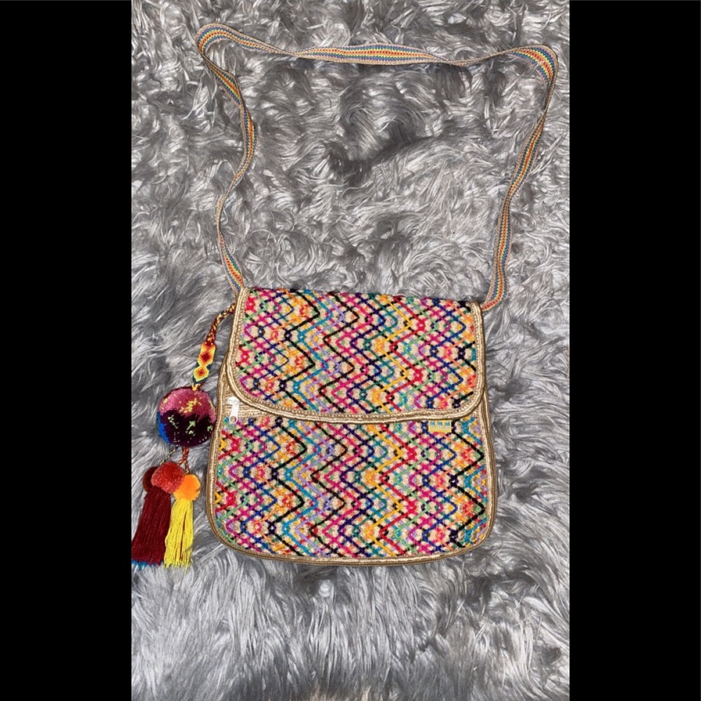 Boho Hippie Rainbow Crossbody Bag